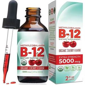 Manufacture 5000MCG Vegans <strong>Vitamin</strong> <strong>B12</strong> Drops OEM ODM Pure <strong>Methylcobalamin</strong> Oral Liquid <strong>Vitamin</strong> Syrup - Product Image 1