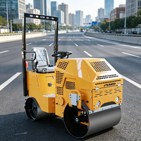 Livraison Gratuite Euro 5 EPA Compacteur Vibratoire à Double Tambour Diesel/Essence Rouleau Compresseur Routier pour Asphalte Matériel de Construction Routière