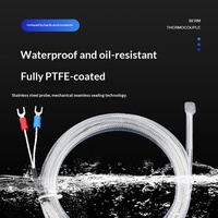 Sonde de capteur RTD PT100 avec gaine en PTFE, précision ±0,15 ° Précision pour le nettoyage des circuits imprimés (PCB) en processus humide pour semi-conducteurs
