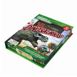 Caja de Libros de Tapa Dura Personalizada con Solapa Magnética con Temática de Dinosaurios, con Figuras de Dinosaurios para Niños, Regalo Educativo, Servicio de Impresión - Product Image 2