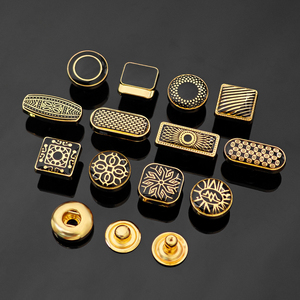 Kunshuo nút nhà máy quần áo Áo sơ mi 4 phần thương hiệu biểu tượng tùy chỉnh <span class=keywords><strong>Snap</strong></span> Fastener abaya kim loại thobe vuông <span class=keywords><strong>Snap</strong></span> Nút cho quần áo - Product Image 3