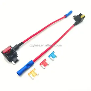 Factory Wholesale 16AWG 150MM Mini Blade Fuse Tap With 32V 5A 10A 15A 20A 25A 30A ATO ATC Add A Circuit Fuse Tap