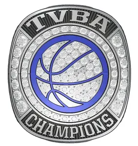 Factory Wholesale Price Personalized Custom Zinc Alloy Basketball Championship Rings For High School Team