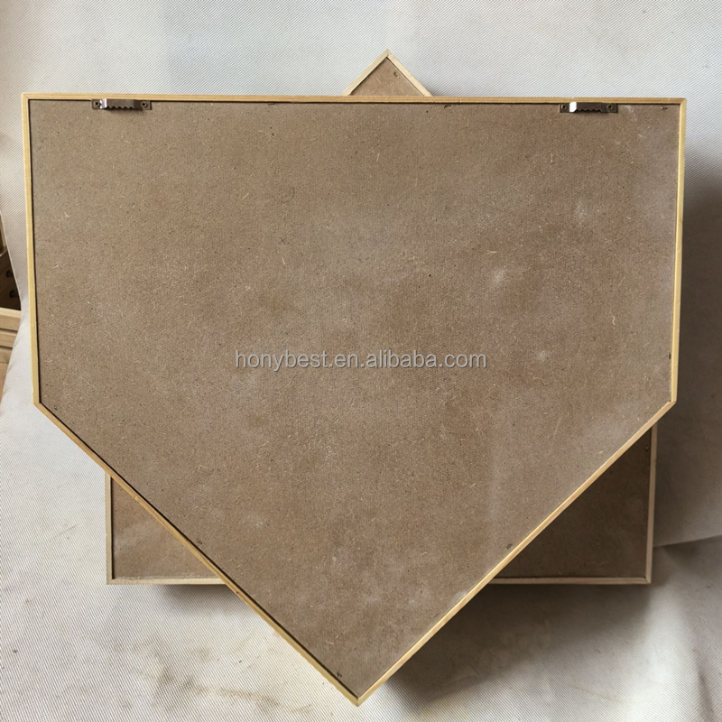 Présentoir Mural En Bois Pour Anneau De Baseball – Plaque Maison – Déco MLB Handmade (XL, Beige)