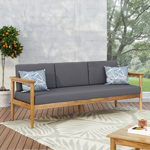 Conjuntos de Sofás Minimalistas para Exteriores, Muebles Elegantes de Madera de Teca - Product Image 1