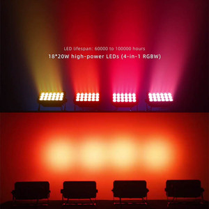 Lampu Sorot Dinding LED <span class=keywords><strong>Outdoor</strong></span> 360W Tahan Air IP65 City Color DMX512 18X20W Rgbw - Product Image 6
