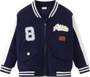 Custom High Quality Corduroy Varsity <b>Jacket</b> Men Vintage Embroidery <b>Patchwork</b> Bomber <b>Jacket</b> Contrast Sleeve Baseball Coat - Product Image 1