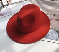 Chapeau Fedora à large bord style western unisexe en feutre, décontracté, pour l'extérieur, vintage, tendance, classique