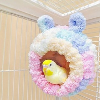 Nid d'oiseau en peluche moelleux et chaud pour l'hiver, cabane suspendue confortable, lit-cage pour perroquets, perruches, agapornis et petits oiseaux de compagnie