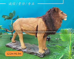 Kopen Animatronic Leeuw Aangepaste Dieren Leeuw Standbeeld Bewegingen En Gesynchroniseerd Geluid Voor Outdoor Tentoonstelling - Product Image 2