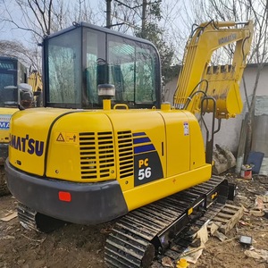 Mini-excavatrice Komatsu PC56 d'occasion, 5,5 tonnes, petite pelle hydraulique sur chenilles avec godet pour travaux de jardinage, d'agriculture et de construction - Product Image 1