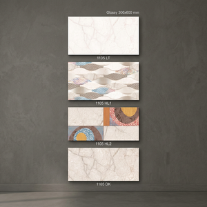 Offre Spéciale de Dubaï 30x60cm 300x600mm Poli Gris Céramique Décoratif 12x24 Carreaux Muraux Meilleure Qualité Fabriqué en Inde - Product Image 4
