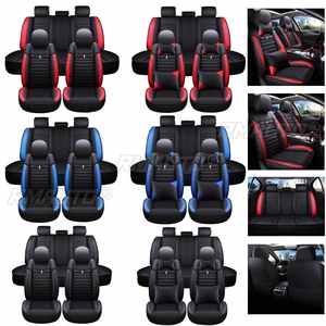 Funda para Asiento de Coche, Protector de Asiento de Automóvil, Cojín de Asiento, Funda de Asiento de Coche, Cojín de Silla, Alfombrilla de Cuero PU, Almohada de Coche, Reposacabezas - Product Image 1