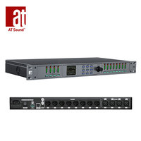 Procesador de Audio T48, 4 Entradas y 8 Salidas, Procesador de Audio Profesional para Equipos de Sonido de Escenario, Sistema de Línea de Altavoces