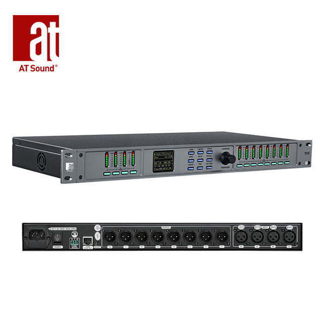 T48 Speaker Audio Processor 4 Input 8 Output  Professional Audio Processor for Stage Sound Equipment Line Array System