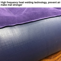 Matelas pneumatique de camping et lit gonflable avec dessus floqué