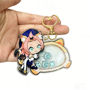 Llavero de Acrílico Transparente de Tres Capas con Dibujos Animados, Personalizado, de Alta Calidad - Product Image 4