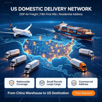 Expédition de colis mixtes e-commerce Chine-USA, petits articles consolidés, livraison porte-à-porte par avion