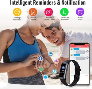 Fitness Tracker Spurkey Monitoraggio Continuo di Frequenza Cardiaca, Ossigeno nel Sangue, Sonno, Contapassi, Calorie, Pressione Sanguigna IP68 Smart - Product Image 4