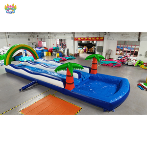 Vente flash - Glissade <span class=keywords><strong>aquatique</strong></span> gonflable AirFunPro de qualité commerciale en PVC léger pour enfants et adultes - Glissades aquatiques gonflables - Piste gonflable - Product Image 6