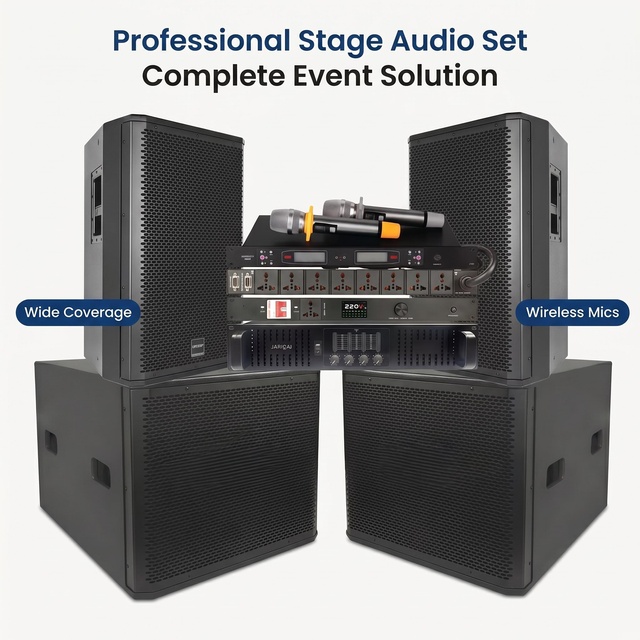 Full Set 12/15/ 18inch Speaker Suitable for Churches, Party Events, Professional Subwoofer Bass Passive Active Speaker