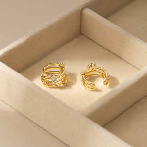 <b>Cuff</b> <b>Earrings</b> Geometric Gold Zinc Alloy Open <b>Ear</b> <b>Cuffs</b> Minimalist Style For Women Fashion Jewelry - Product Image 2