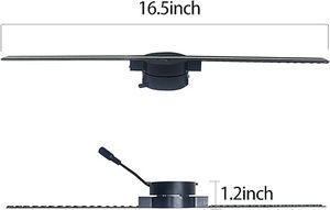 3D Hologram Fan 42cm HD LED <strong>Projector</strong> WiFi Animated Holographic Display 1200cd Brightness 176 Viewing Angle For Business - Product Image 4