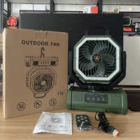 Ventilador de Camping OEM de 20000 mAh, Linterna LED Recargable, Ventilador Eléctrico para Tienda de Campaña, Oscilante, Sin Escobillas, Funciona con Batería