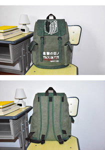 กระเป๋าเป้สะพายหลังลายการ์ตูนอนิเมะโจมตีจากไททันกระเป๋านักเรียนกระเป๋าเป้สะพายหลังสำหรับเดินทางใส่แล็ปท็อป - Product Image 2