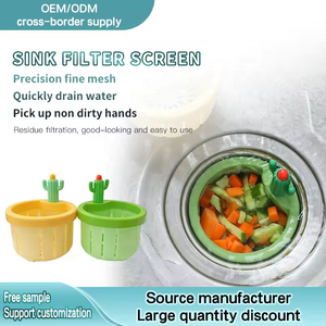 Colador de desagüe para fregadero de cocina de <span class=keywords><strong>Cactus</strong></span> al por mayor, cubierta de desagüe de ducha, Colector de pelo para filtro de colador de fregadero de cocina - Product Image 2
