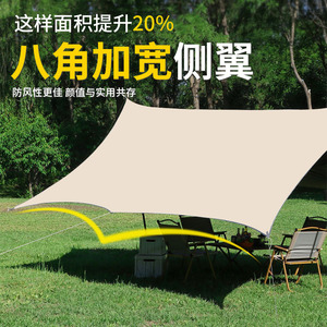 Bâche de camping extérieure 3-6M en tissu Oxford épaissi, abri imperméable et pare-soleil pour parc, cour et usage extérieur - Product Image 1