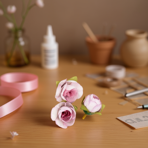 ILAN Fiori Artificiali Rose 2,5cm 3 Pezzi Fiori Decorativi per Artigianato - Product Image 2