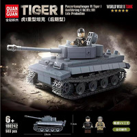 Bloques de Construcción de Tanques Completos, Modelo Ensamblado, Juguetes Educativos Militares, Partículas Pequeñas, Regalo para Niños