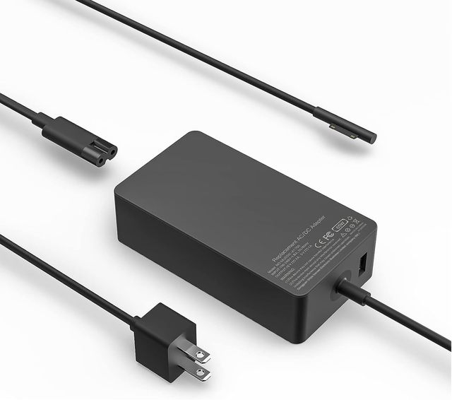 65W 15V 4A Surface Power Adapter Charger for Microsoft Surface Pro 8 X 7 6 5 4 3 Laptop Surface Pro 65W Surface Charger