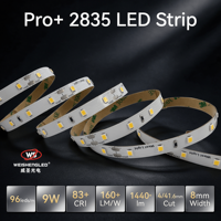 Bande LED Pro+2835 96ledsm 4L 9W 83+160+ 1440+ 4/41.6 8mm