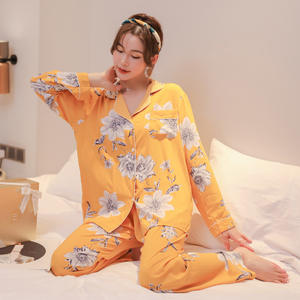 Cute Cartoon <strong>Cat</strong> Sleepwear <strong>Women</strong> Long Sleeve Pajamas Set Thin Summer Trousers Female 100% Viscose <strong>Pyjamas</strong> <strong>Women</strong> Home Clothes - Product Image 3