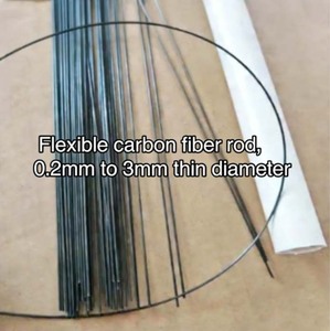 0.3mm 0.4mm 0.5mm 0.6mm 0.7mm 0.8mm 0.9mm <span class=keywords><strong>1mm</strong></span> Hastes de fibra de carbono sólidas ultra finas reforçadas vara de fibra de carbono - Product Image 2