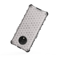 Couverture de téléphone mince transparente en nid d'abeille en TPU pour coque arrière antichoc Oneplus 7T