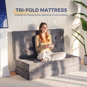 Tùy Chỉnh Có Thể Gập Lại Sàn Lounger Đi Vvăng Giường Sofa Đôi Duy Nhất Giường Đôi Nệm 6 Inch Có Thể Gập Lại Sofa Tri-Gấp Gấp Bọt Nệm - Product Image 3