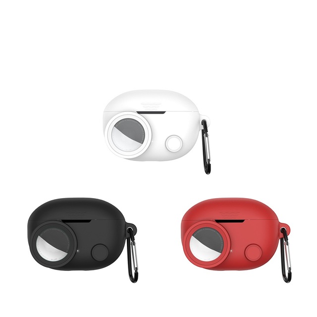 Shock-Proof Silicone Skin Full Protective Cover for Beats Studio Buds Airtag With Durable Keychain Soft Case Shell