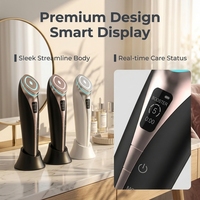 Dispositivo de Belleza Facial, Electroporación, Microcorriente, Lifting, Compresa Fría/Caliente, Rejuvenecimiento de la Piel, Antienvejecimiento, Recargable por USB, TFT