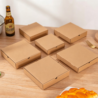 Boîte à pizza écologique pour restaurant avec estampage à chaud doré et logo personnalisé imprimé, emballage alimentaire jetable de qualité alimentaire