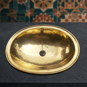 EXXOT DESIGN Moroccan Brass Silver Chromed 100% Handcrafted Single-Hole Faucet Mount Vessel <b>Basin</b> Bathroom Sink 1 Year Warranty - Product Image 2