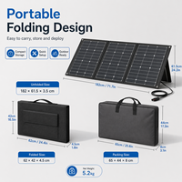 Panneau solaire pliable ETFE 200W monocristallin, chargeur solaire portable pour station d'alimentation, camping, camping-car