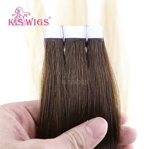 K.SWIGS Extensions de cheveux à bandes adhésives en gros, double épaisseur, cheveux humains vierges, port naturel et confortable, sans dommages, livraison rapide - Product Image 2