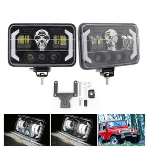 4X6 5 Inch 60W Veelzijdige Led Koplampen Veranderende Kleur Voor Motorfiets Hi-<span class=keywords><strong>Lo</strong></span> Beam Halo Drl Helderste Voor Jeep Chevrolet - Product Image 2