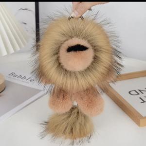 Tren 2025 baru kedatangan kustom boneka singa mewah liontin gantungan kunci Unisex ukuran dapat disesuaikan 11-30cm untuk tas boneka mobil menggunakan PP kapas - Product Image 6