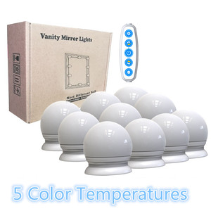 USB loại 10 bóng đèn, 12 bóng đèn, 14 bóng đèn DIY Vanity Gương đèn 5 Màu nhiệt độ phong cách led trang điểm Vanity gương bóng đèn - Product Image 2