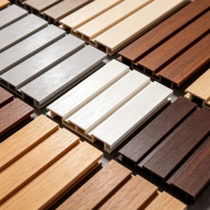 Pannello Scanalato in Composito Legno-Plastica (WPC) per Rivestimenti Interni ed Esterni, Doghe Decorative per Sfondo TV - Product Image 1