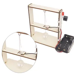 子供のためのあなた自身の地震警報DIY木製科学キット電子機器を作る